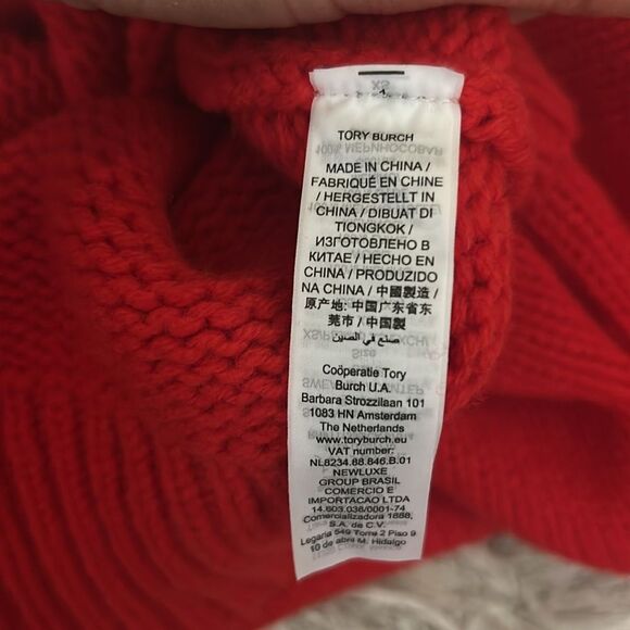 Tory Burch Red Mountain Fair Isle Merino Wool Turtleneck Sweater Sz XS SOLD OUT - Picture 10 of 11